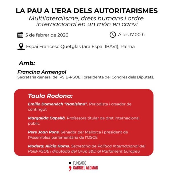 Jornada analitza a Palma la pau i l'autoritarisme
